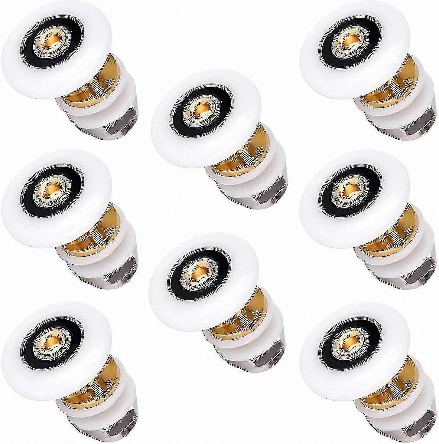 25mm Sliding Shower Door Rollers - 8pcs Top & Bottom Replacement Wheels for Shower Enclosures and Screens