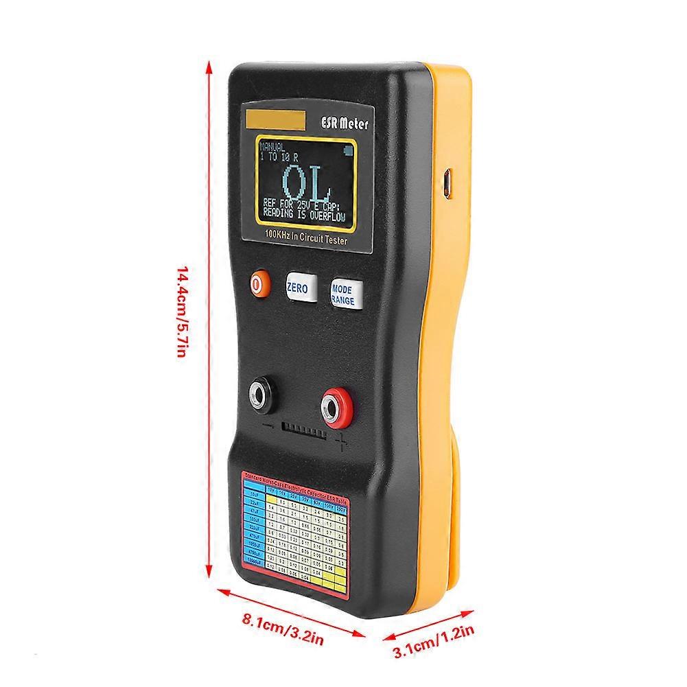 MESR-100 Auto Ranging In Circuit Tester ESR Resistance Capacitance Meter