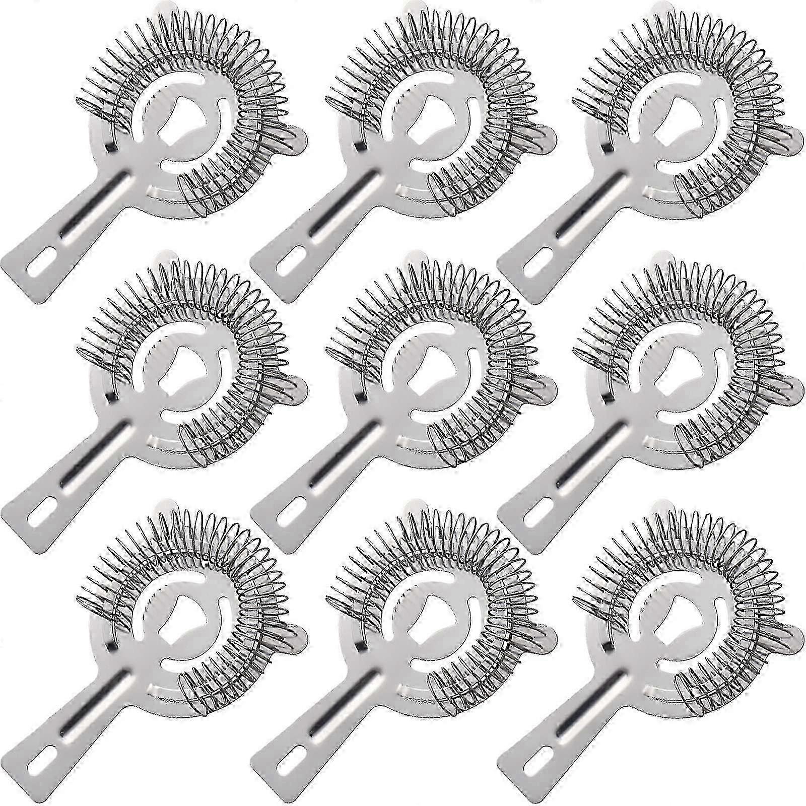 6-Piece Professional Cocktail Strainer Set - 6-Inch Bar Tools for Mixing and Serving Drinks