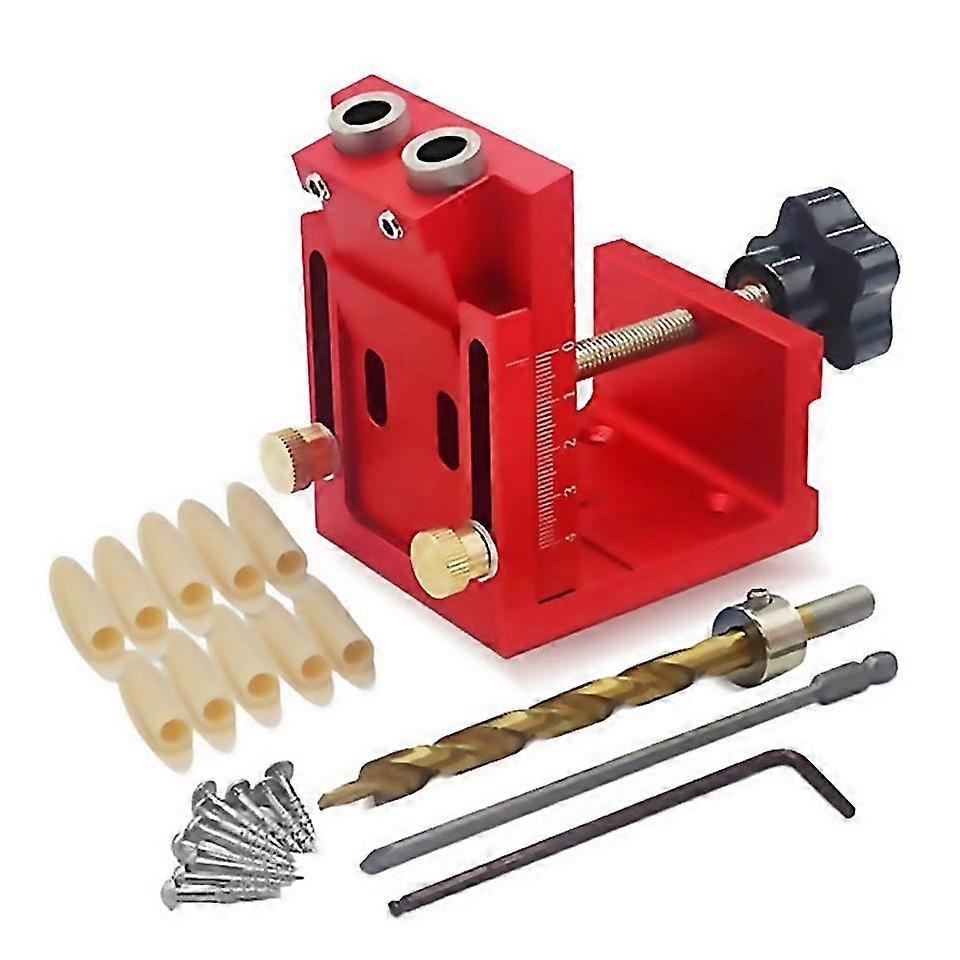 For Pocket Hole Drill Guide Dowel Jig Diy Tools With 9mm Drill