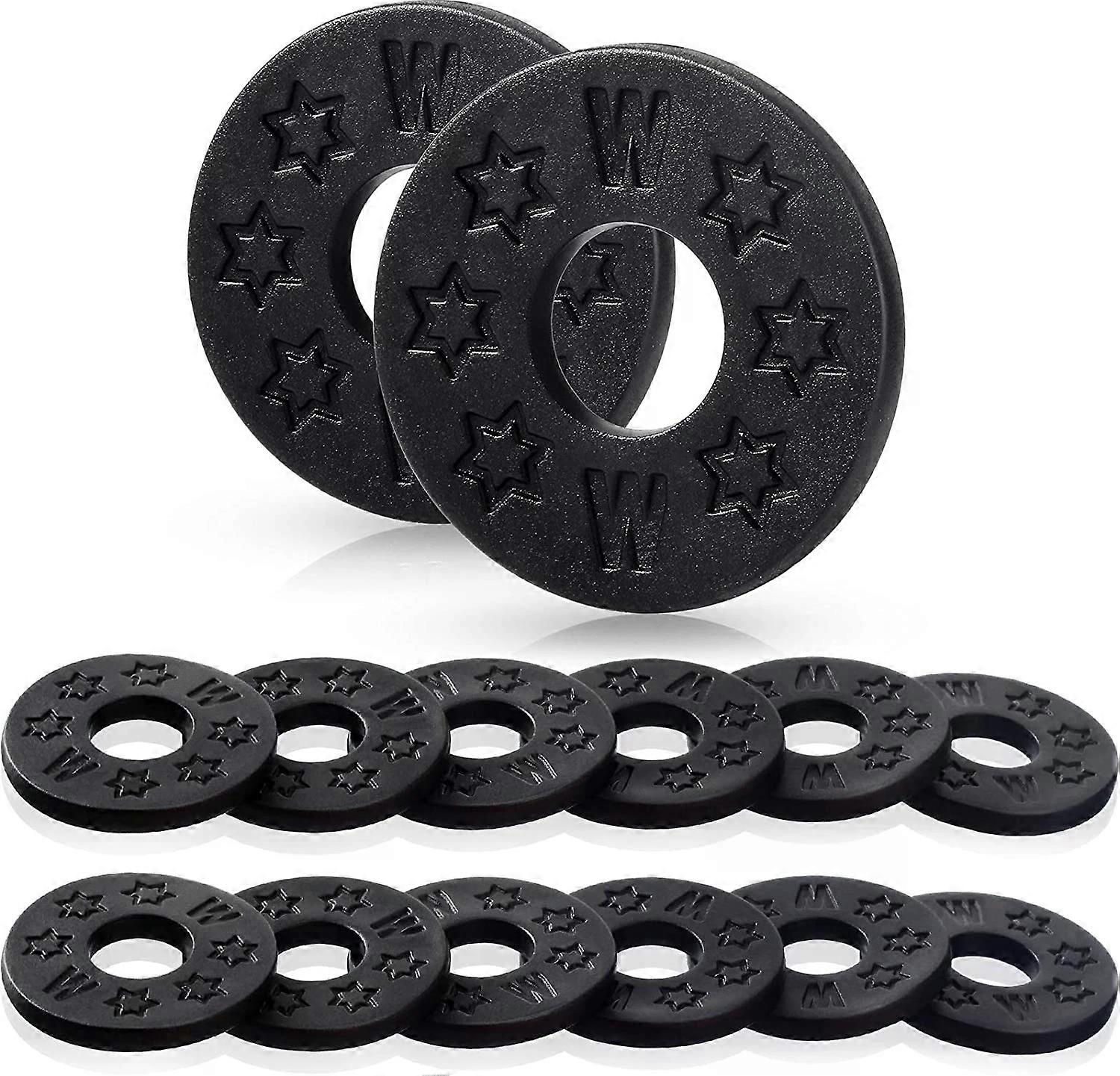 Guitar Strap Locks, 12 Pieces Silicone Rubber Strap Blocks, Easy Install, Secure Fit for Most Guitars