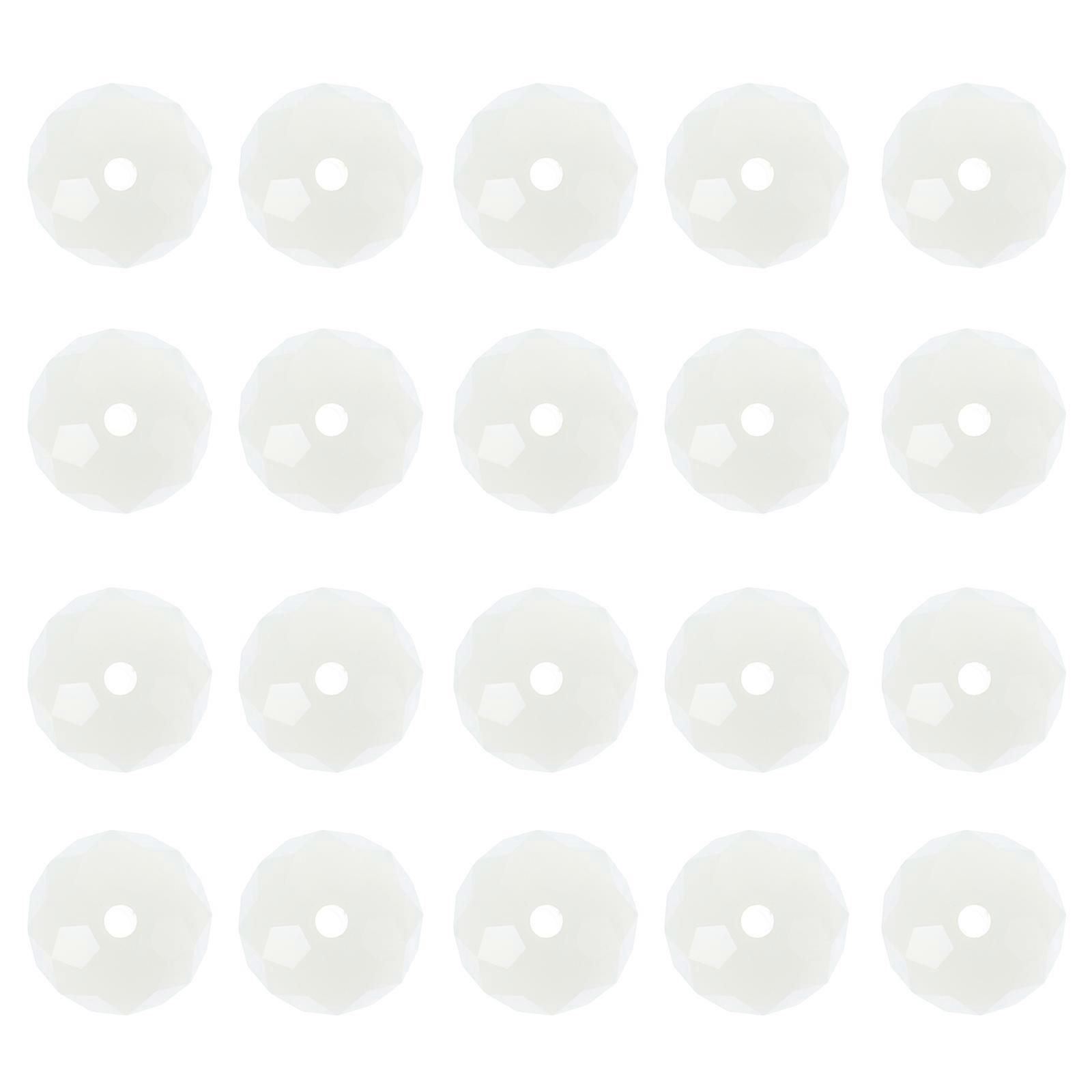 20pcs Crystal Beads for Jewelry Making, Flat Artificial Crystal Beads for DIY Bracelets, Necklaces, Wind Chimes & Suncatchers – Versatile Craft