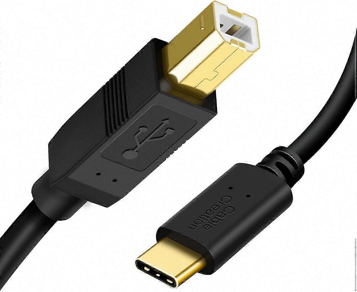 USB B to USB C Printer Cable 6.6 FT, CableCreation USB C to USB B Printer Cable for Compatible Printers