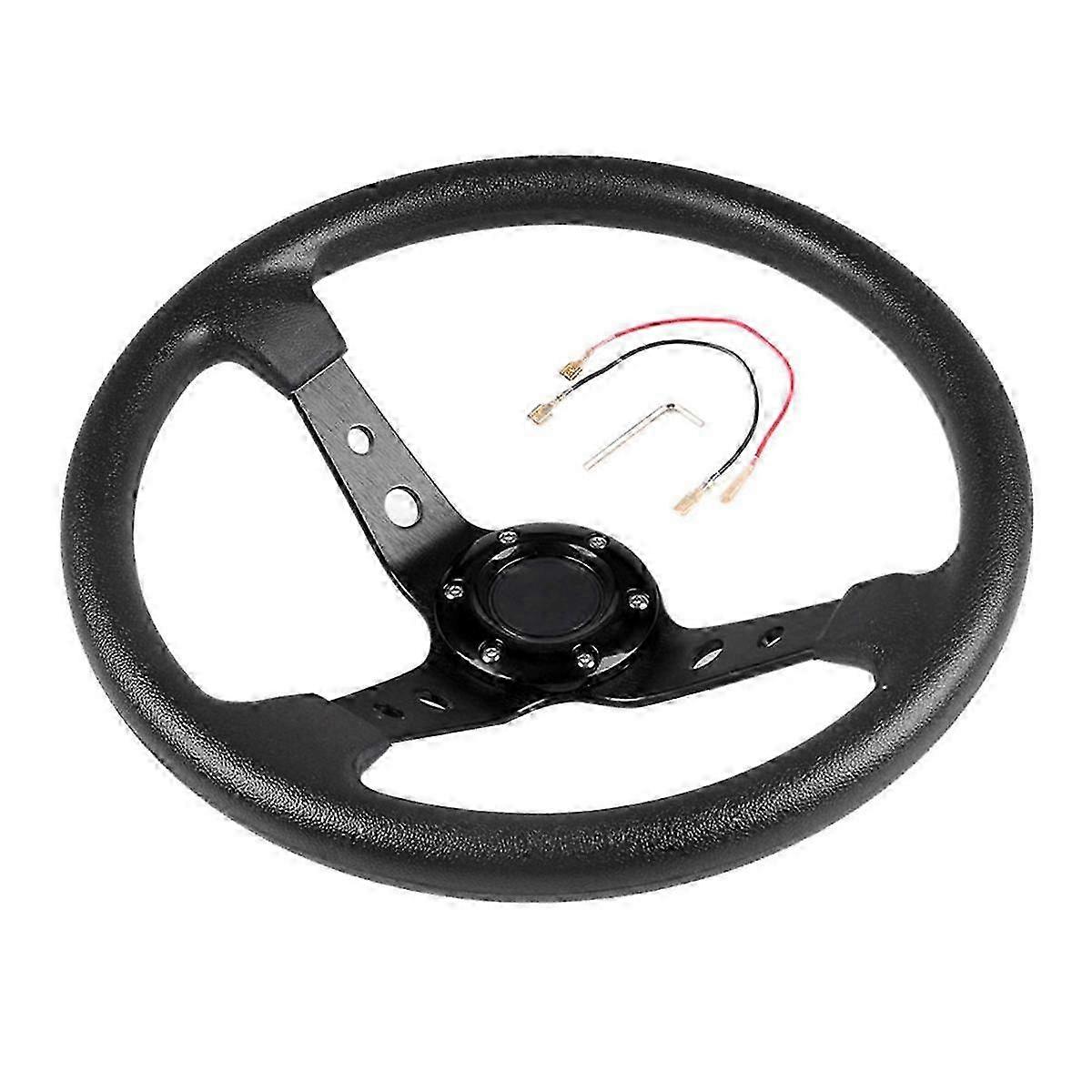 Universal racing wheel for G29 game controller, 14 inch 350mm gaming steering wheel with adjustable sensitivity