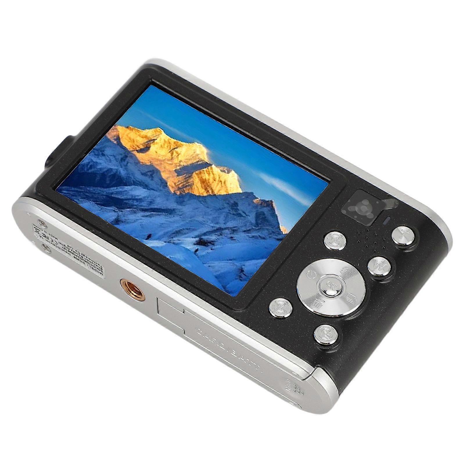 4K 48MP Digital Camera 2.8" Screen 16x Zoom Black Compact