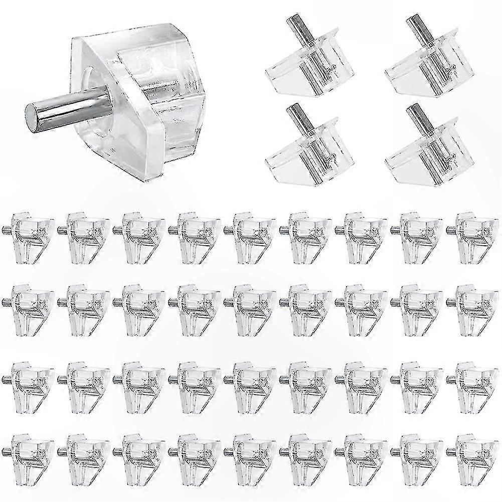 50-Pack 3mm Transparent Shelf Pegs for Cabinet Support