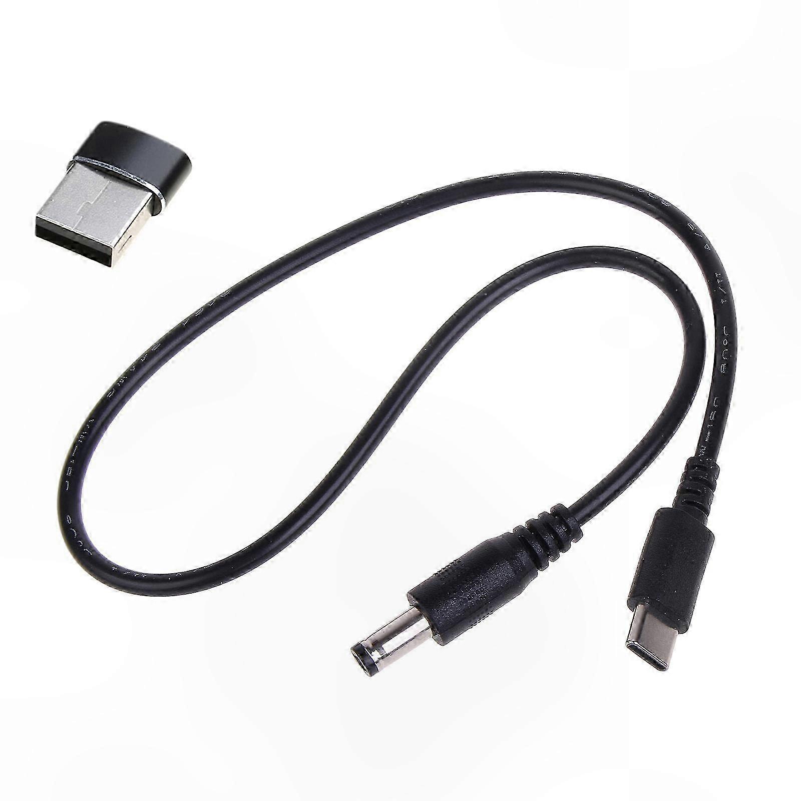 USB C to DC 5.5x2.1mm Power Cable, 5V 9V 12V 3A Input for Electronics, High Reliability Power Adapter Replacement Cord