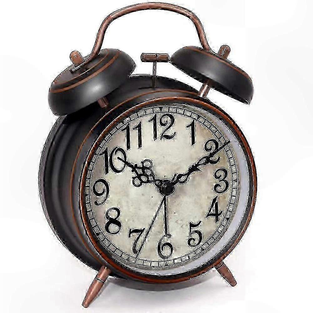 Lautstarker Wecker für Klangschläfer, leiser Quarzmechanismus mit beleuchtetem Display und Dual-Bell-Funktion