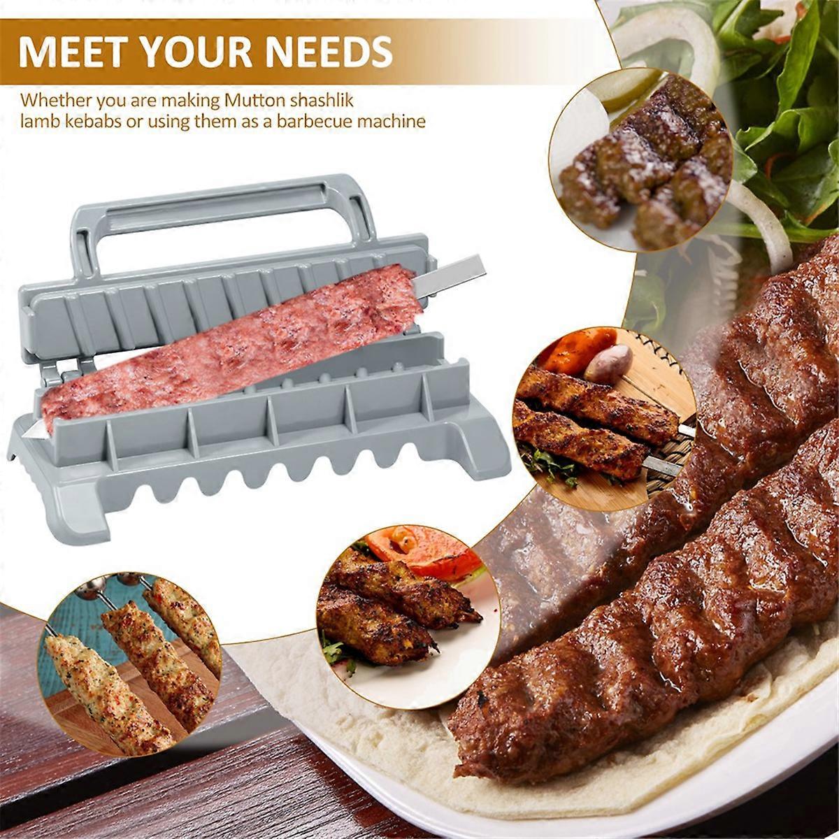 Single Row Kebab Maker Portable Kebab Maker Reusable Large Manual Kebab Mould Grilling Tool Barbecue Skewers for BBQ