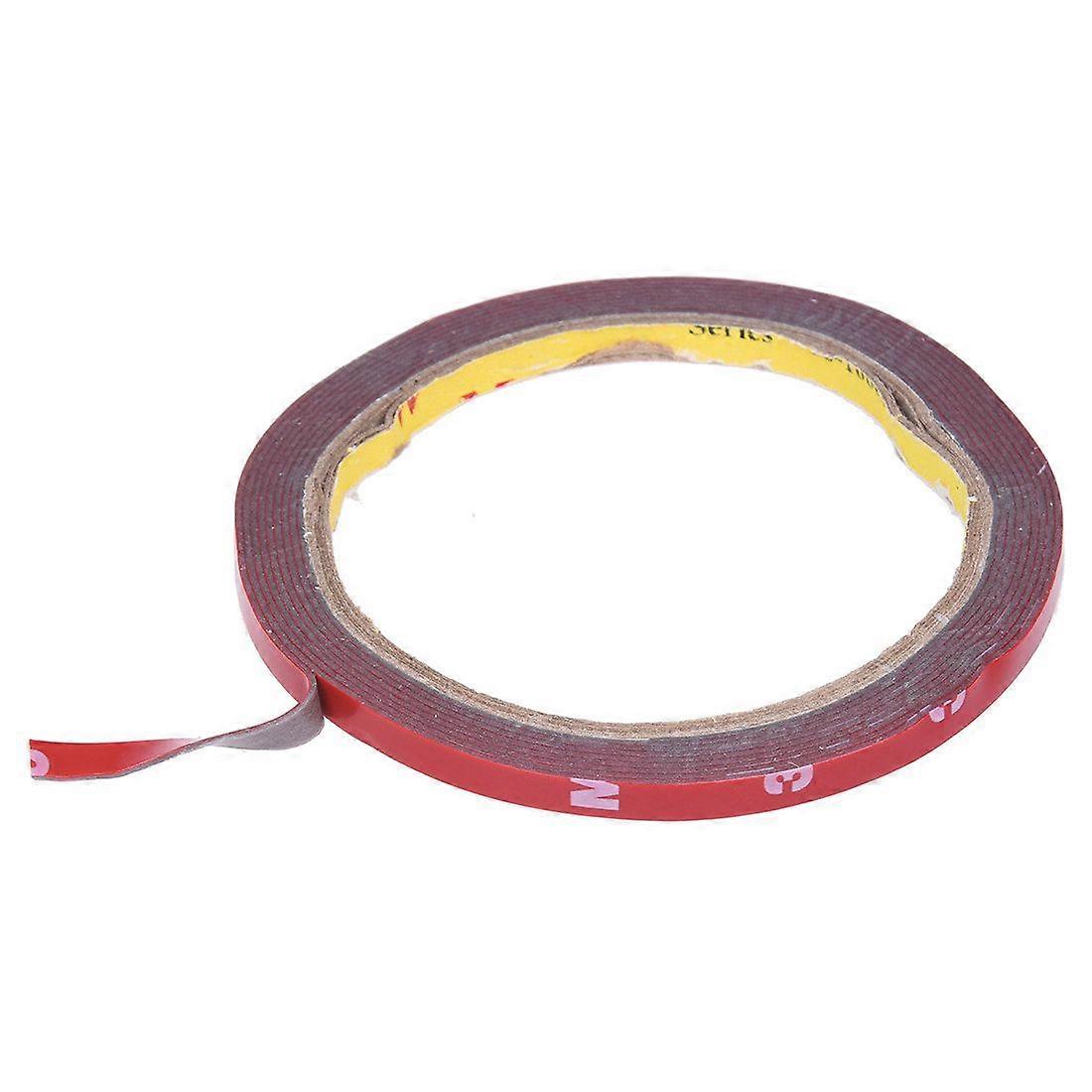 Strong Permanent Double Sided Super Sticky Foam Tape Roll for Vehicle Car, Red 6MM x 3 Meters