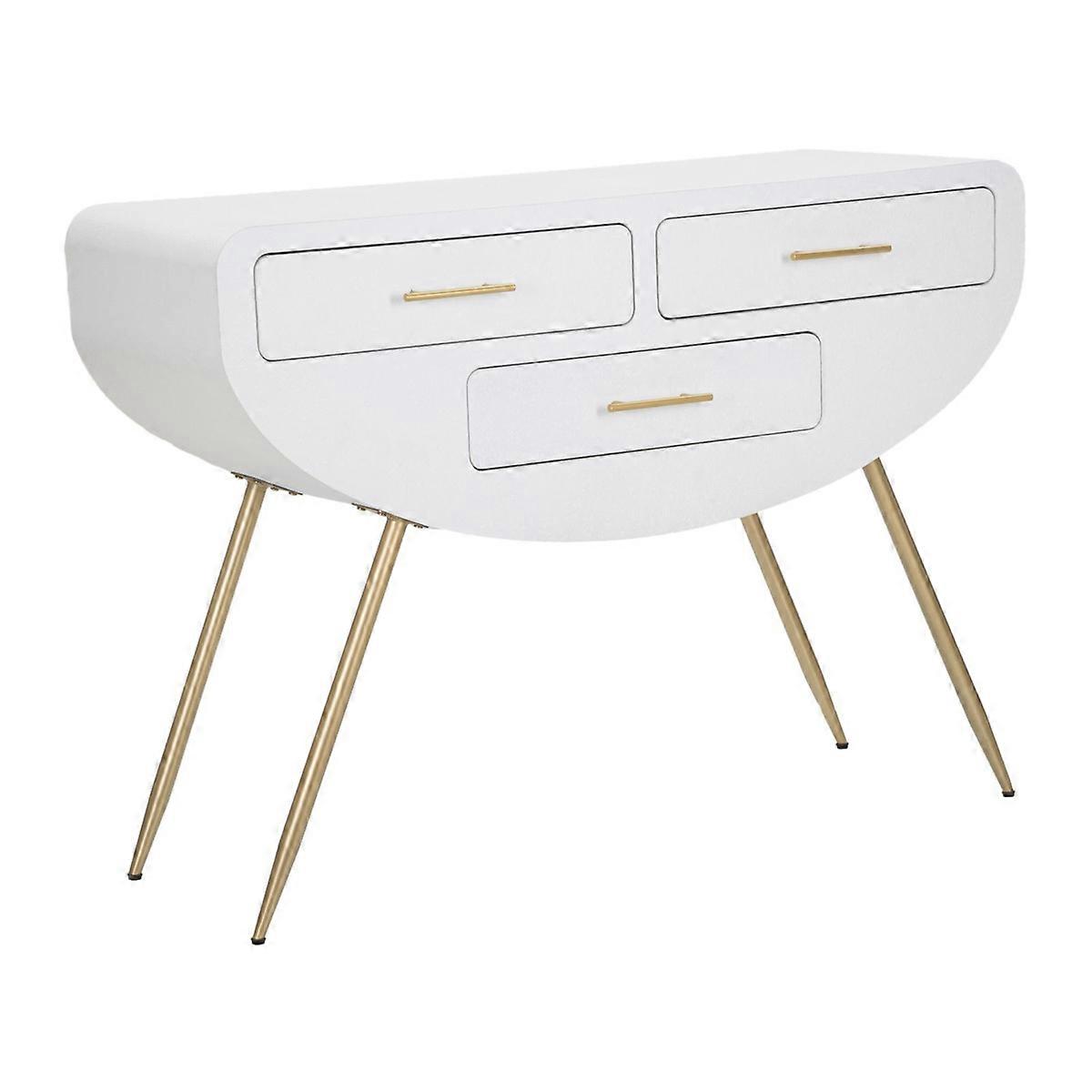 Table console MF612, Blanc, MDF, 110x40x80 cm