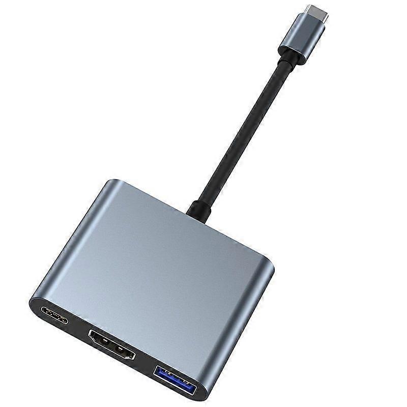 USB C to HDMI Multiport Adapter, USB C Hub with 4k HDMI+ USB 3.0 5Gbps + 100W PD Fast Charging Port(Gray)