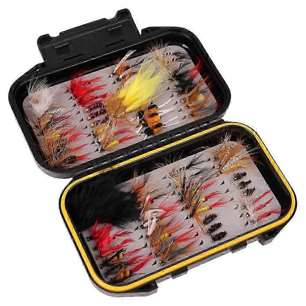 40/72/100/120Pcs Fly Fishing Assortment Kit for Bass Trout Salmon Fishing Fly Fishing Flies Lures with Fly Fishing for C Multicolor