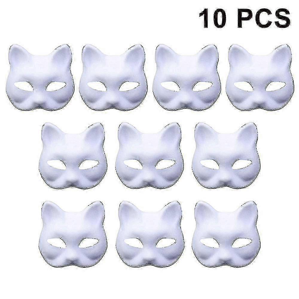10pcs Halloween Craft Masks for DIY and Painting