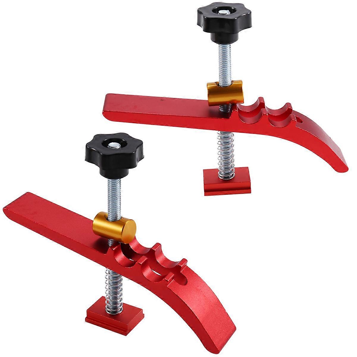Quick Acting T-Track Hold Down Clamp with T Bolts and Slider Woodworking Clamps for Routers Drill Presses CNC 2Pcs