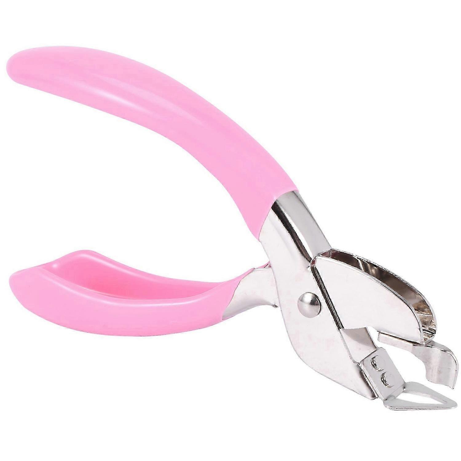 Lifter Opener Spring-loaded Staple Puller for Office Use (Pink)