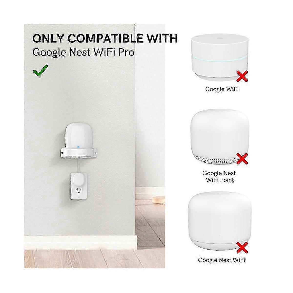 compatible Google Nest WiFi Pro Wall Mounting Bracket Intelligent Speaker Wall Storage Bracket Base,
