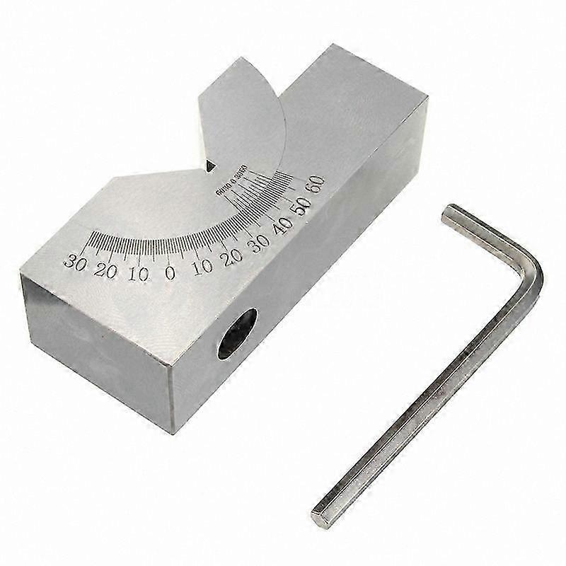 Mini Adjustable Angle V-Block, 75x25x36mm, Precision Milling Tool, 0 to 60 Rotatable Positioning Block for Machining Operations