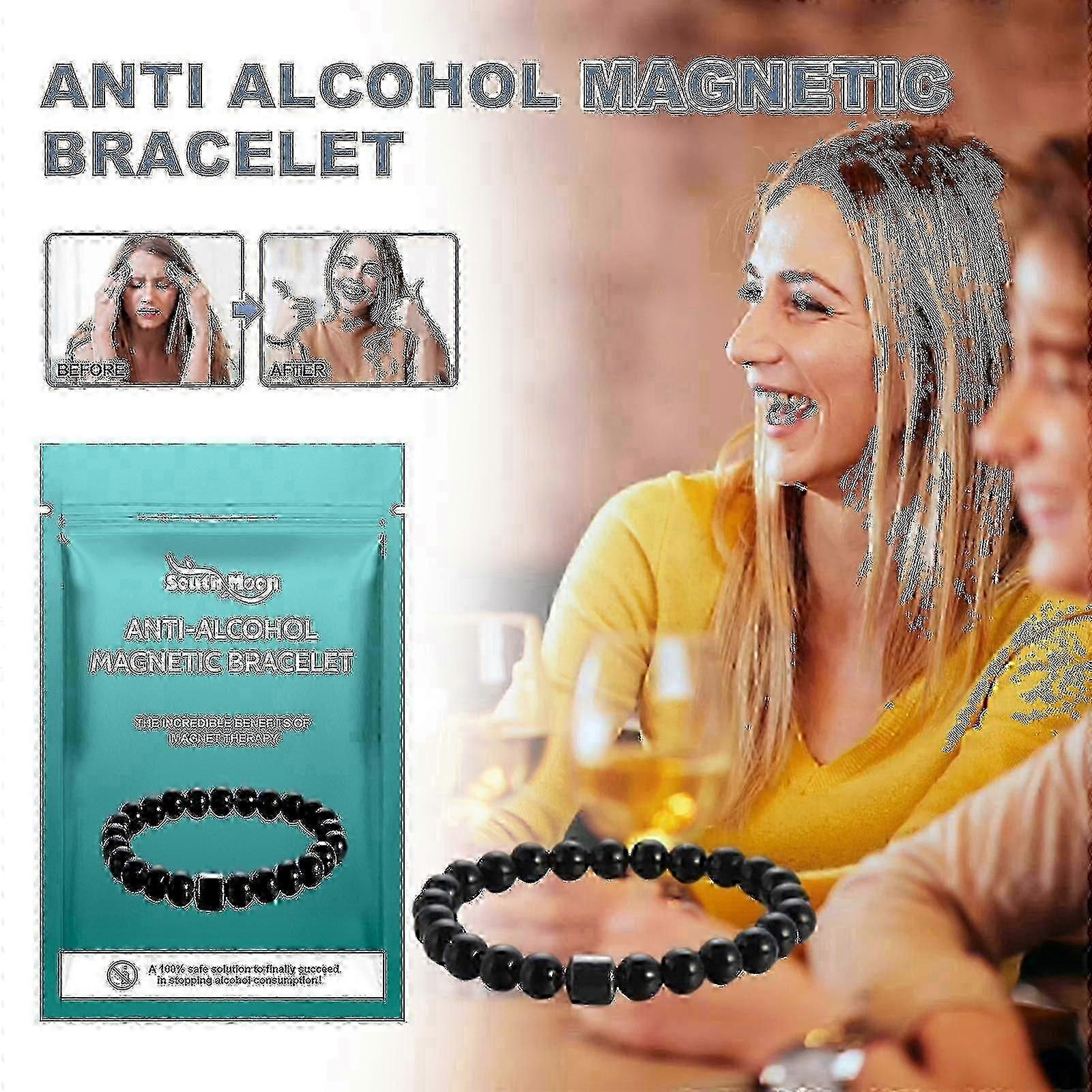 Therapy bracelet for alcohol cravings with magnets