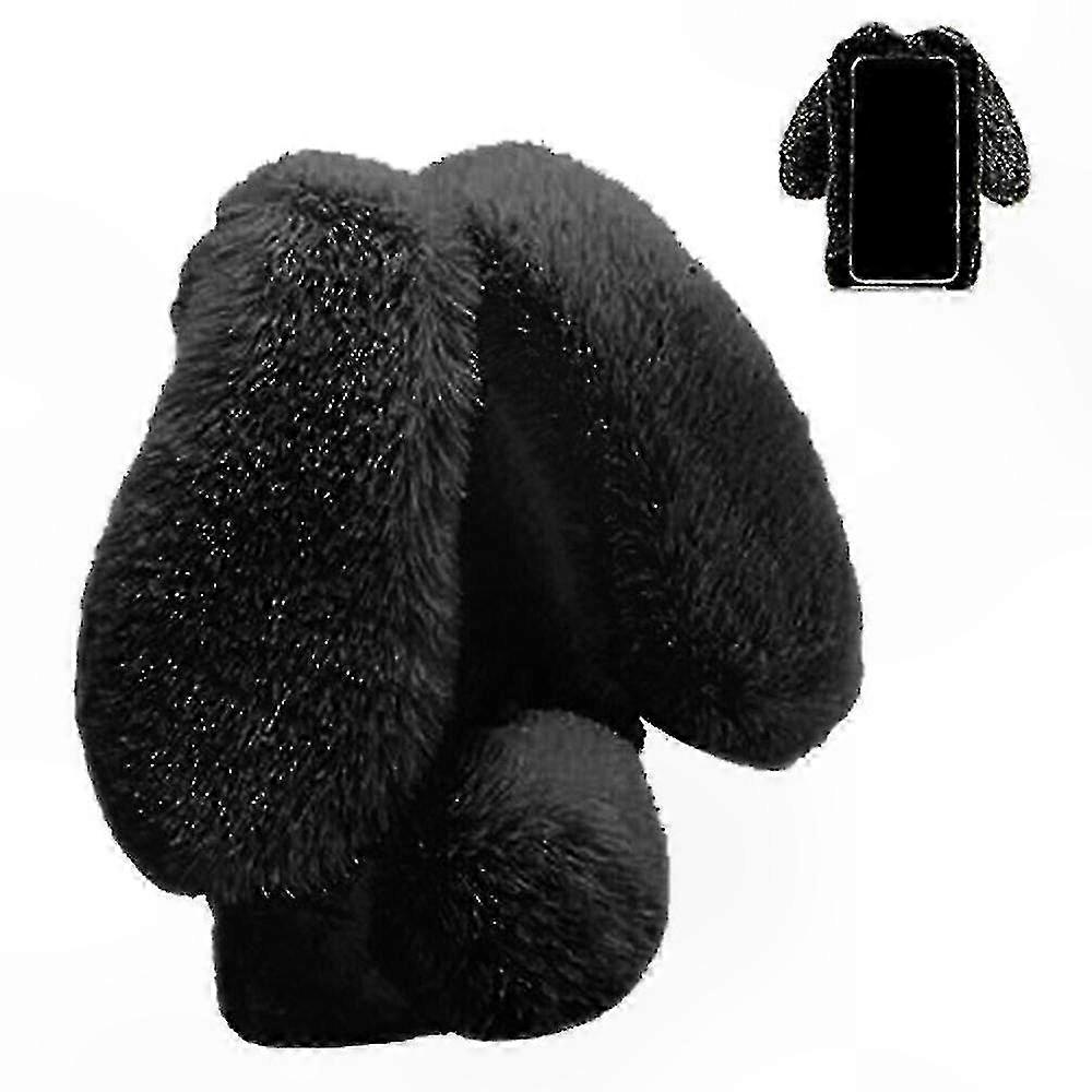 Fluffy Bunny Plush Protective Cover for Galaxy A14 5G