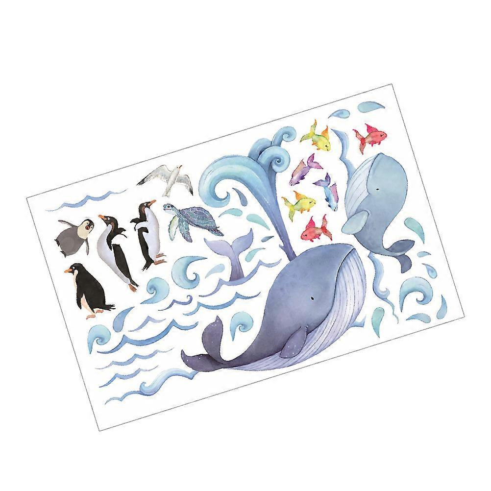 Assorted Color Whale Wall Sticker for Home Decoration with 1Pcs PVC Decal