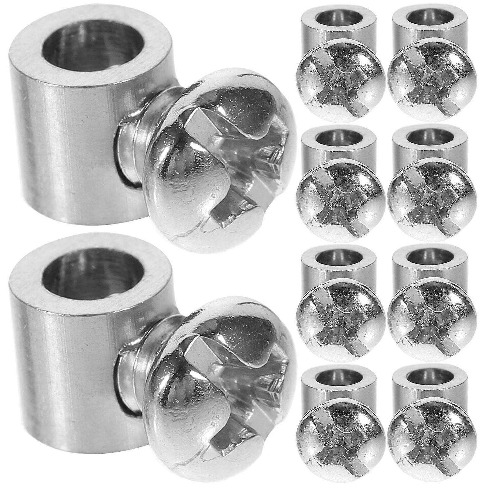 Stainless Steel Cable Clamp Wire Rope Accessories with Silver Carbon Steel Material for Secure and Stable Fixing 10Pack