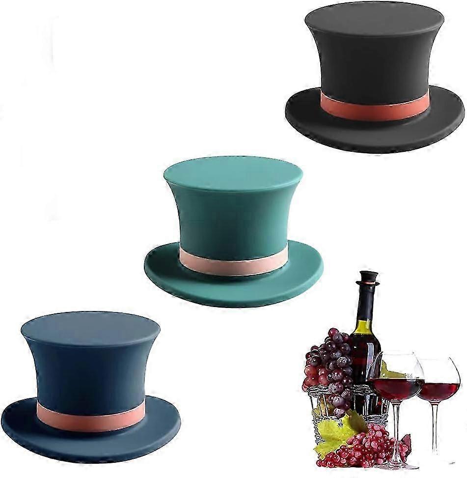 3 - Pack Funny Silicone Wine Stoppers - Reusable Decorative Sealer for Christmas & Holiday Gatherings