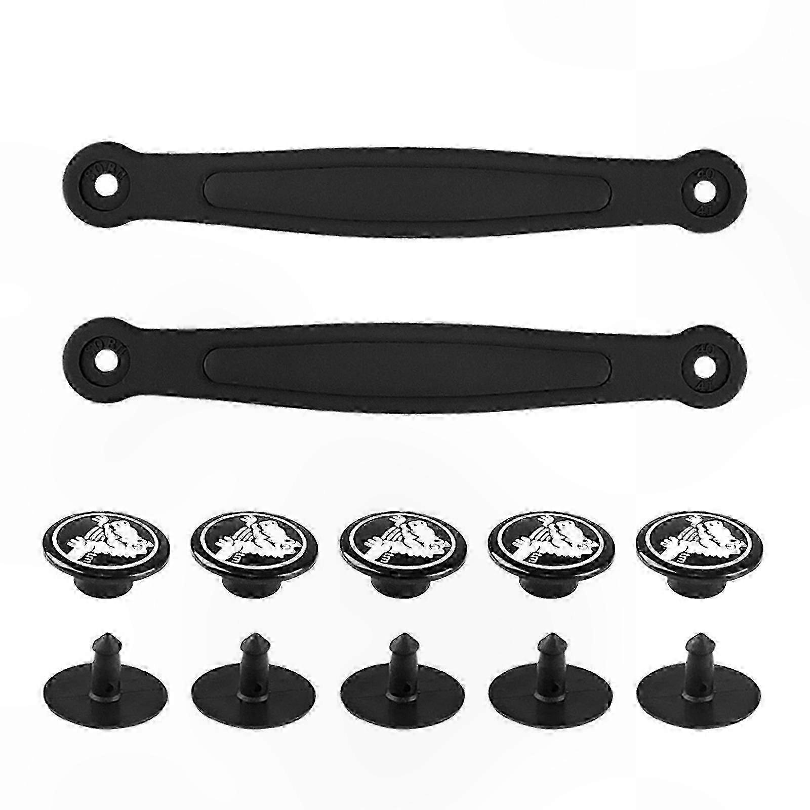 PVC Clogs Replacement Heel Straps with Rivets for Men and Women, White Happy H Beach Sandals Shoe