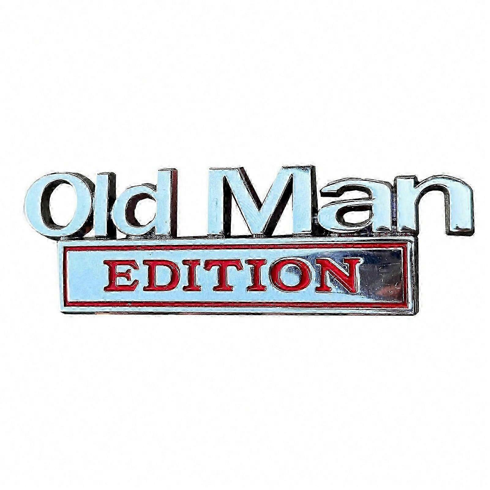 Old Man Edition Car Emblem - Universal Fit Auto Accessory for All Vehicles