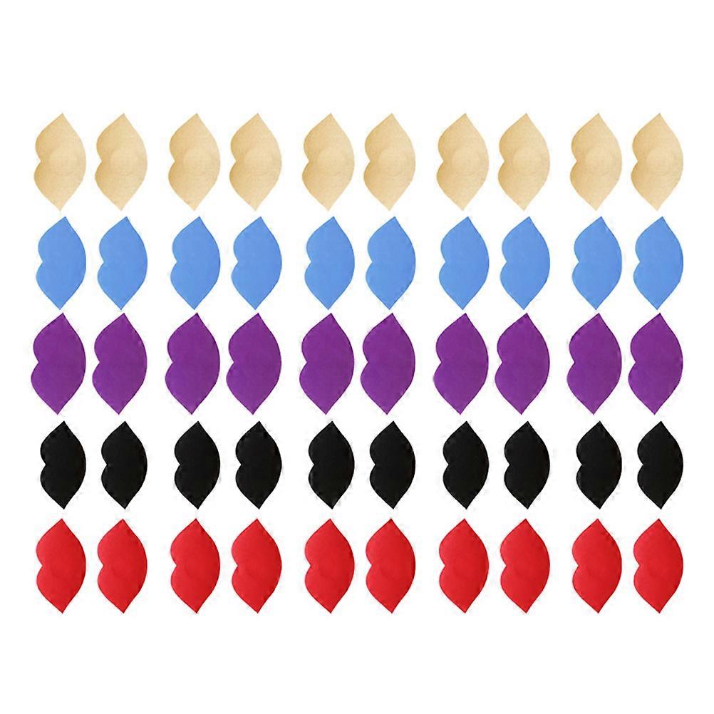 Nipples Cover Lip Shape Pads for Decor 25Pairs Women Disposable Stickers