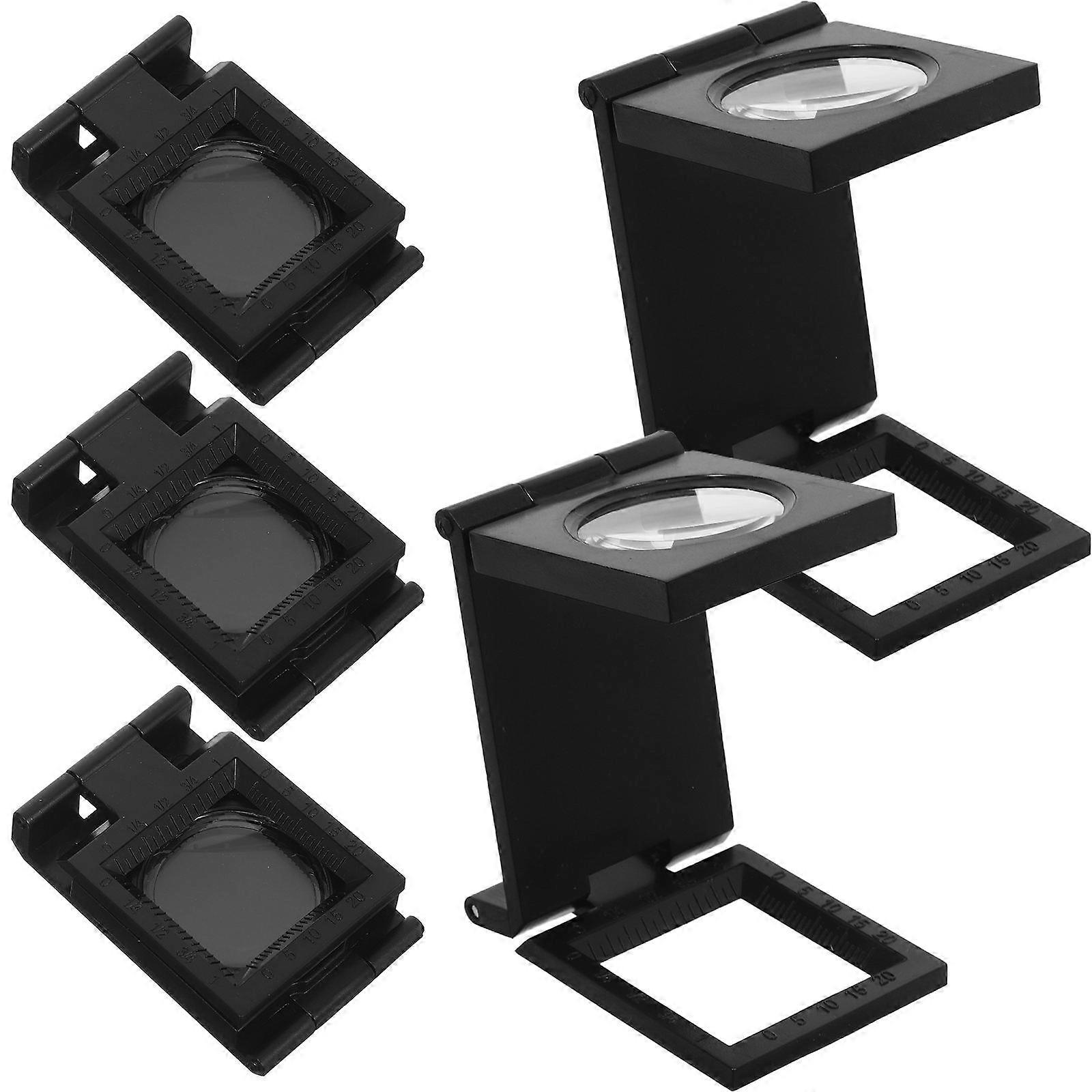 Mini Folding Magnifying Glasses 8x Loupe for Coin Inspection 15Pcs