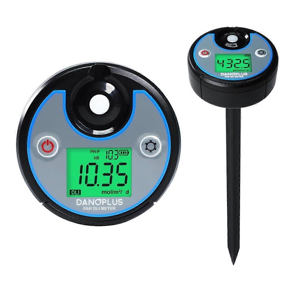 2-in-1 Digital PAR DLI PPFD Meter Datalogger Light Tester 400-700nm Photosynthetic IP65 Waterproof