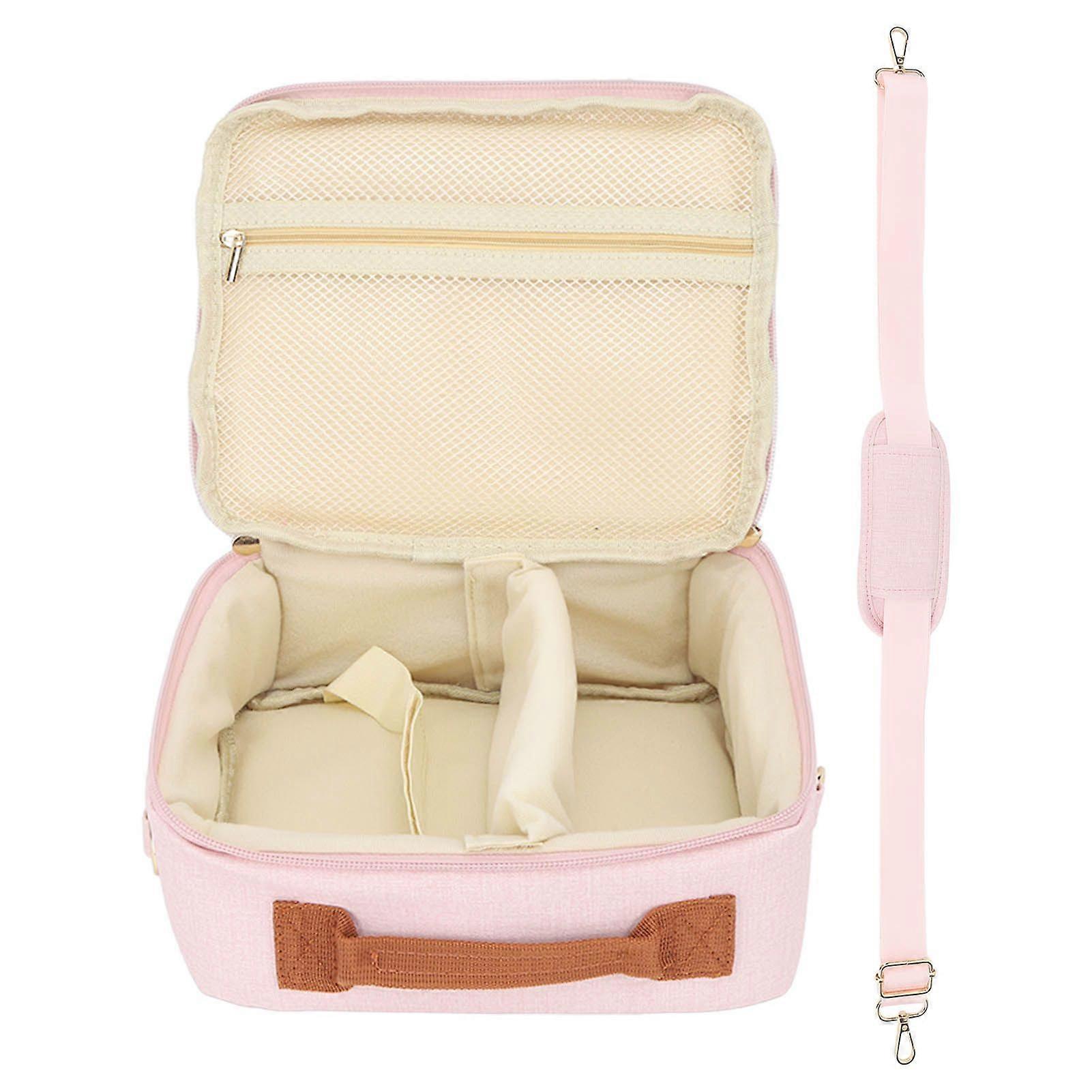 Camera Bag Large Capacity Thickened Padding Adjustable Strap Handle Zipper Camera Case for CP910 1200 1300 DSLR Pink