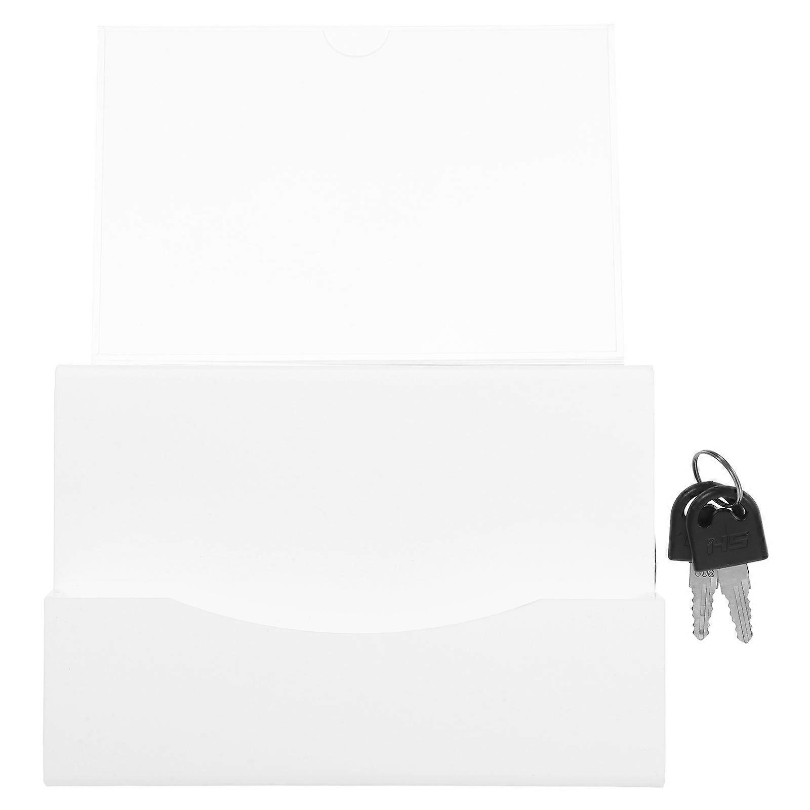 Transparent Acrylic Donation Box with Lock for Charity Fundraising Needs