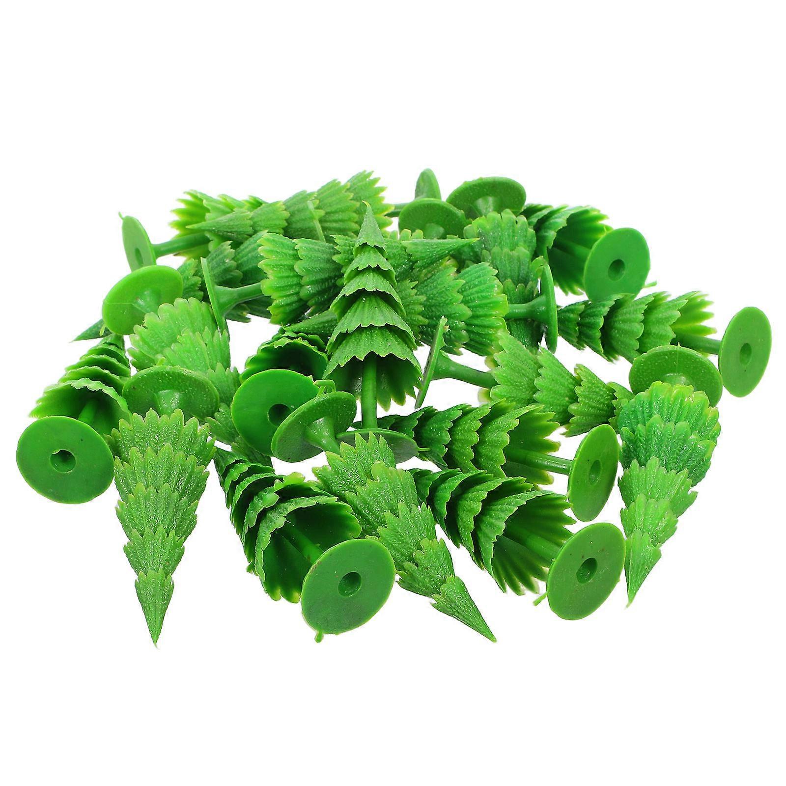 Mini Model Trees Miniature Christmas Tree for Cake Topper 40Pcs