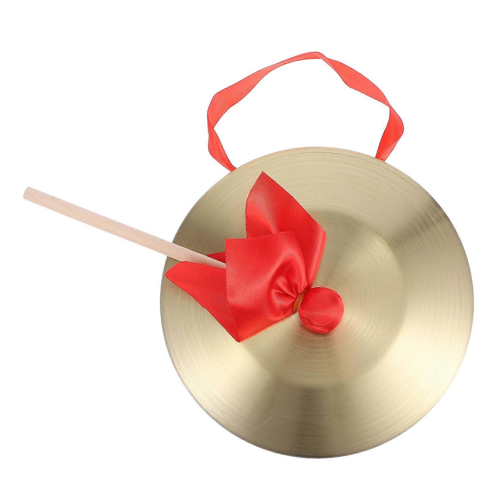 Golden Handheld Gong Musical Toy for Kids 4Sets Copper Instrument