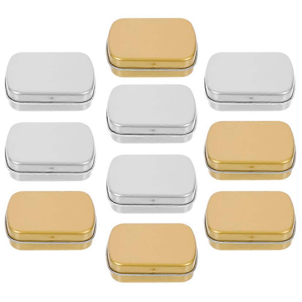 Rectangular Candy Case Small Tin Box for Storage Use 50Pcs Organizer