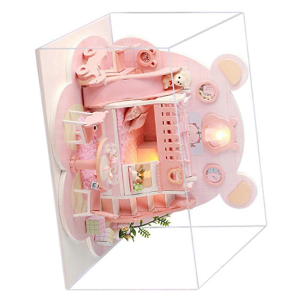 Mini Birthday Gift Assemble Villa Model for Decorating 2Pcs Assorted Color