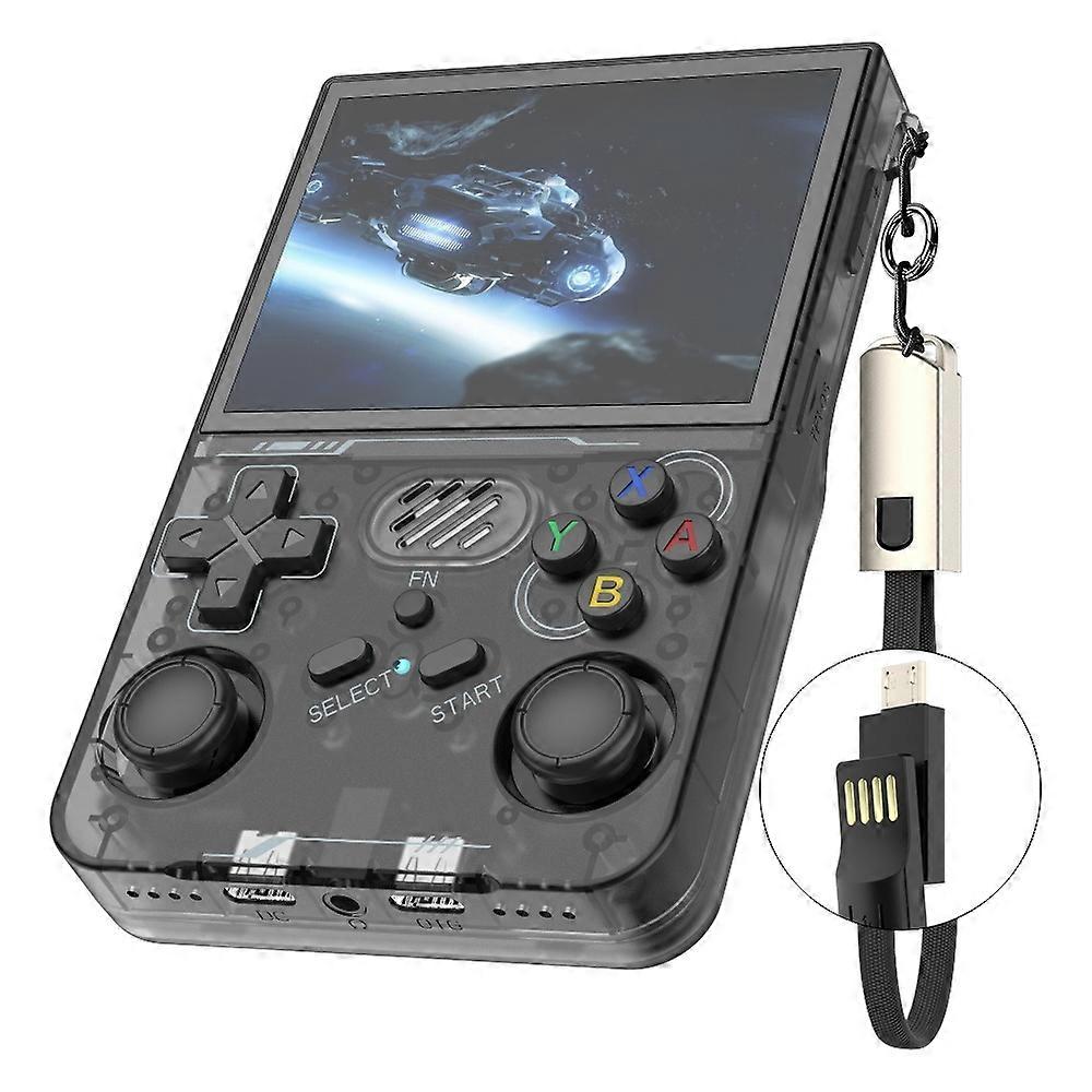 4pc R36xx Retro Handheld Game Console WiFi Version (No Card) - Transparent Black