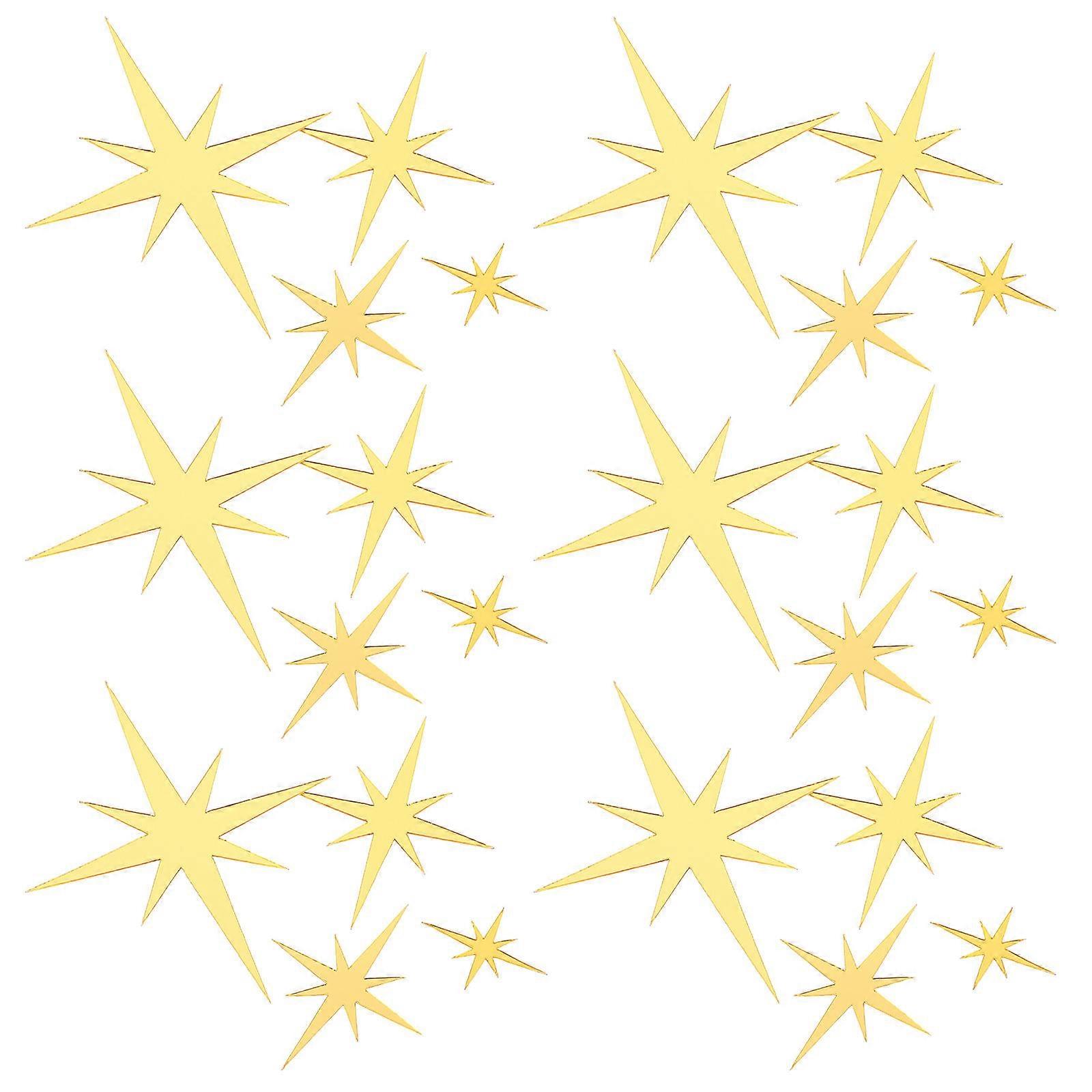 Decorative Star Wall Stickers 183 Pcs Self-Adhesive Design For Playroom Party Backdrop With Spacious Effect