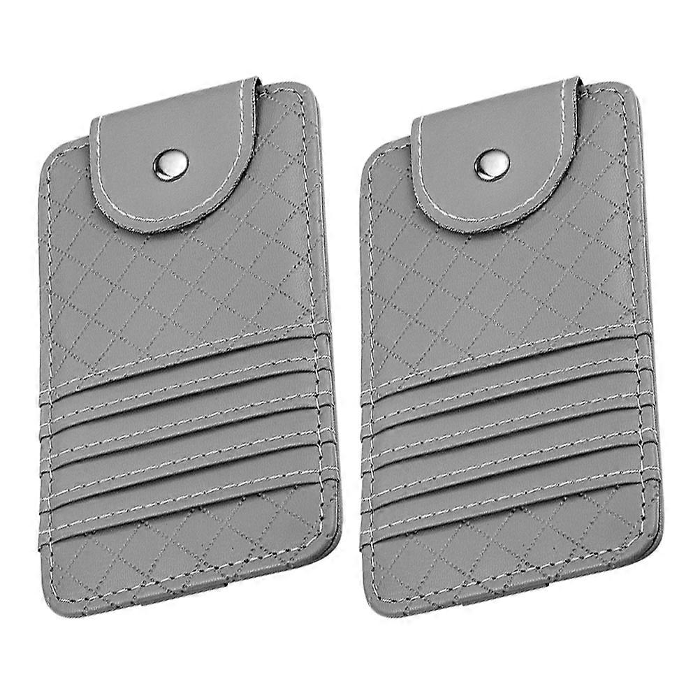 10 Pcs Multifunctional Visor Organizer Clip For Sunglasses And Cards In Grey Durable Design For Enhanced Car Interior Use