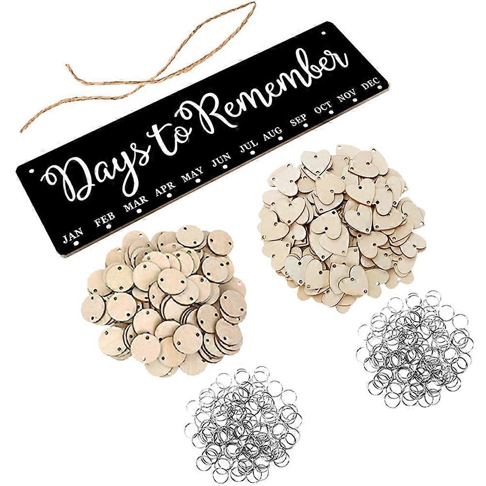 Birthday Calendar Wall Hanging Decoration With Reminder Function For Family And Friends In Golden Color 3 Sets