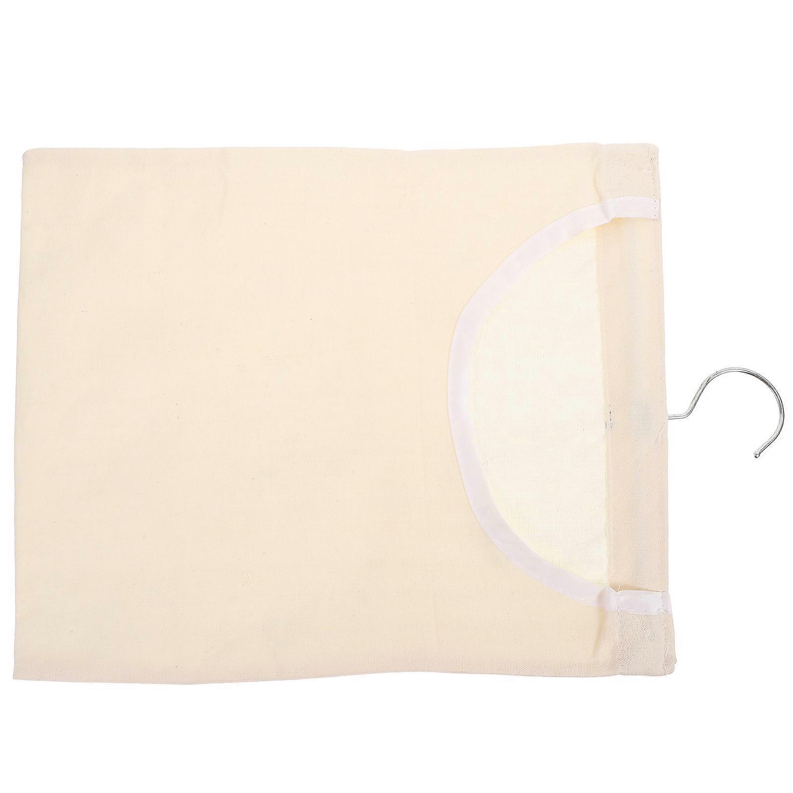 Laundry Clothespin Bag for Storage Use 2Pcs Beige Hanging Organizer