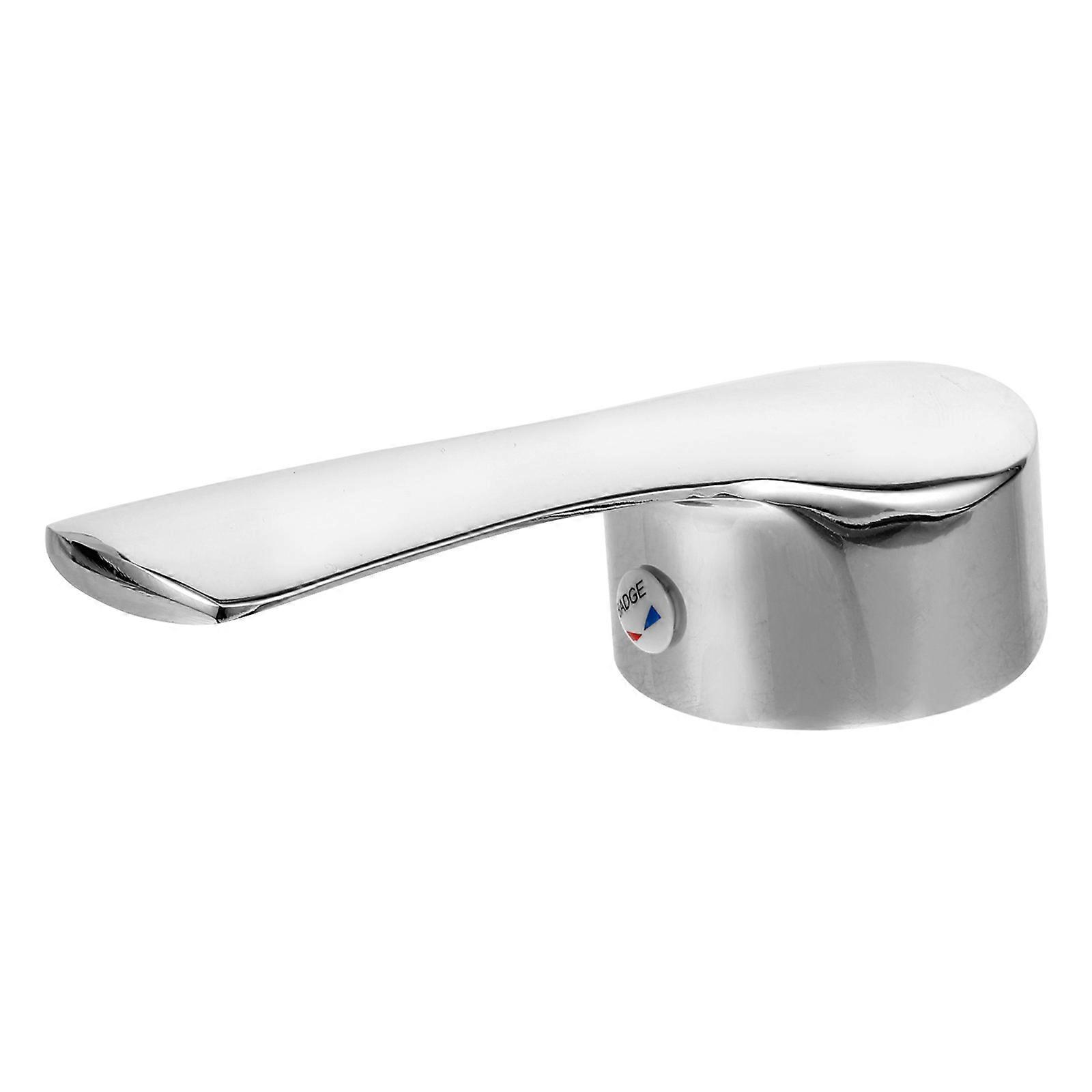 Silver Copper Faucet Handle for Kitchen Use 2Pcs Basin Replacement Handle