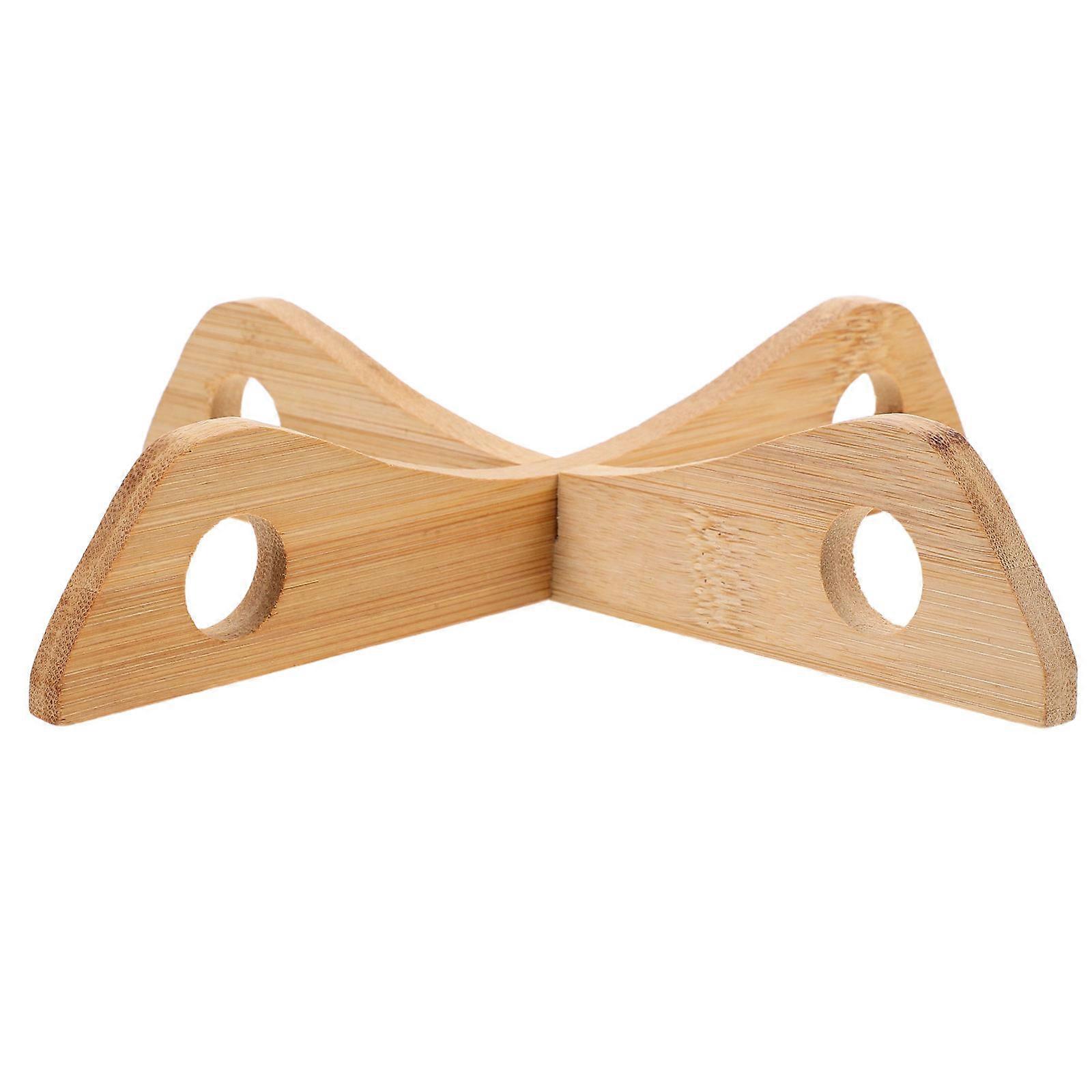 Pots Holder Wooden Dish Rack for Kitchen Use 2Pcs Tableware Rack Accessories