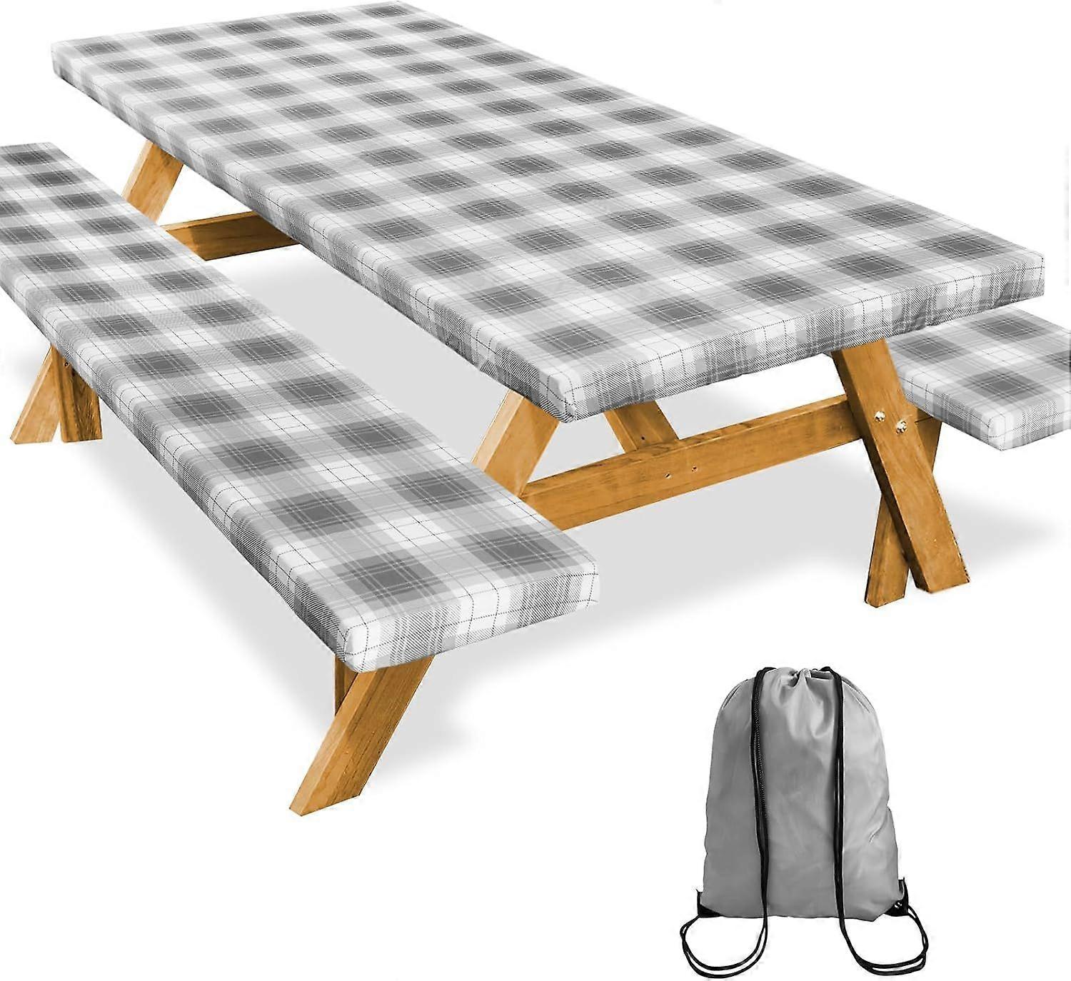 2025 Latest Model Picnic Table Cover with Bench Covers Camping Essentials