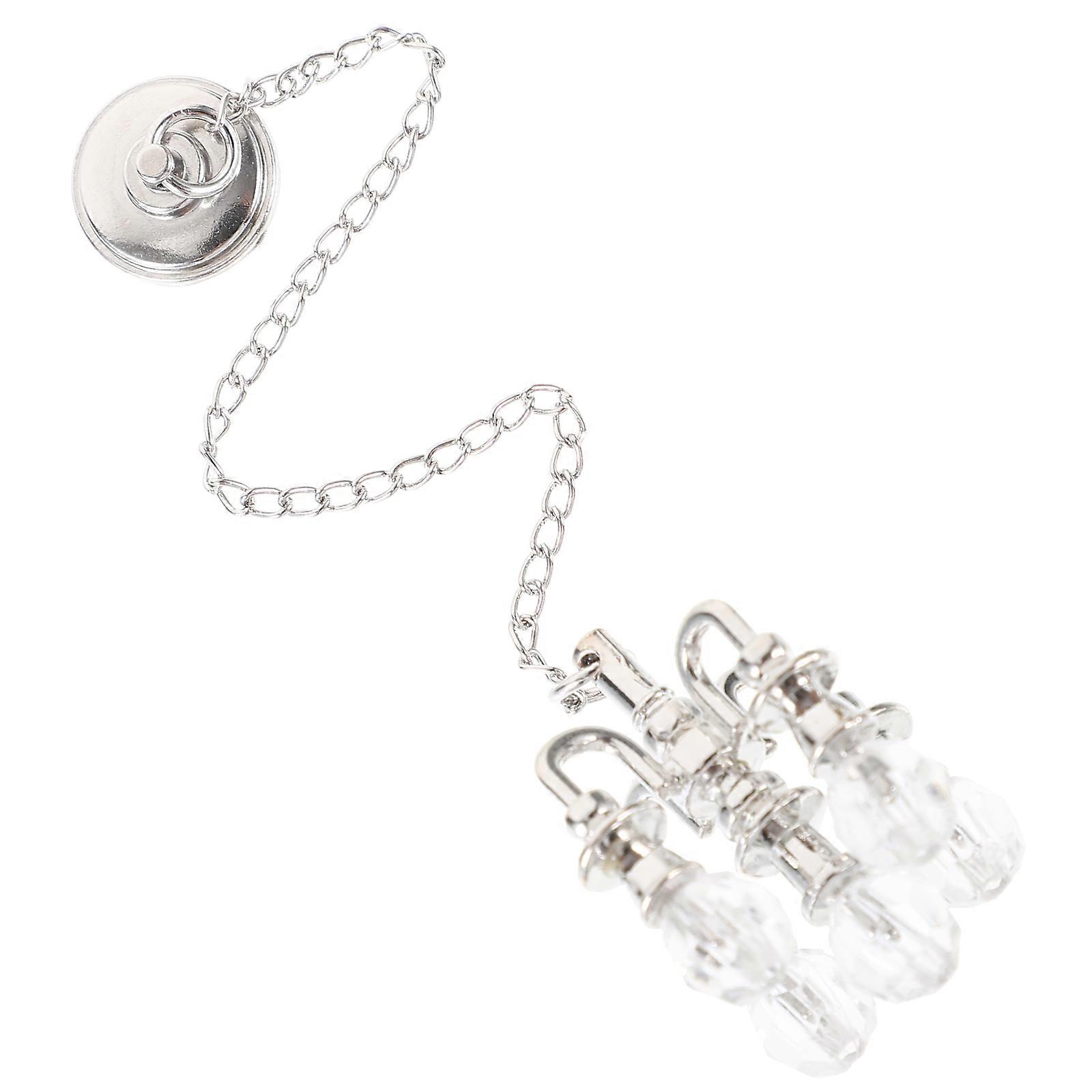 Mini Chandelier Miniature Ceiling Lamp for Decoration 6Pcs Set