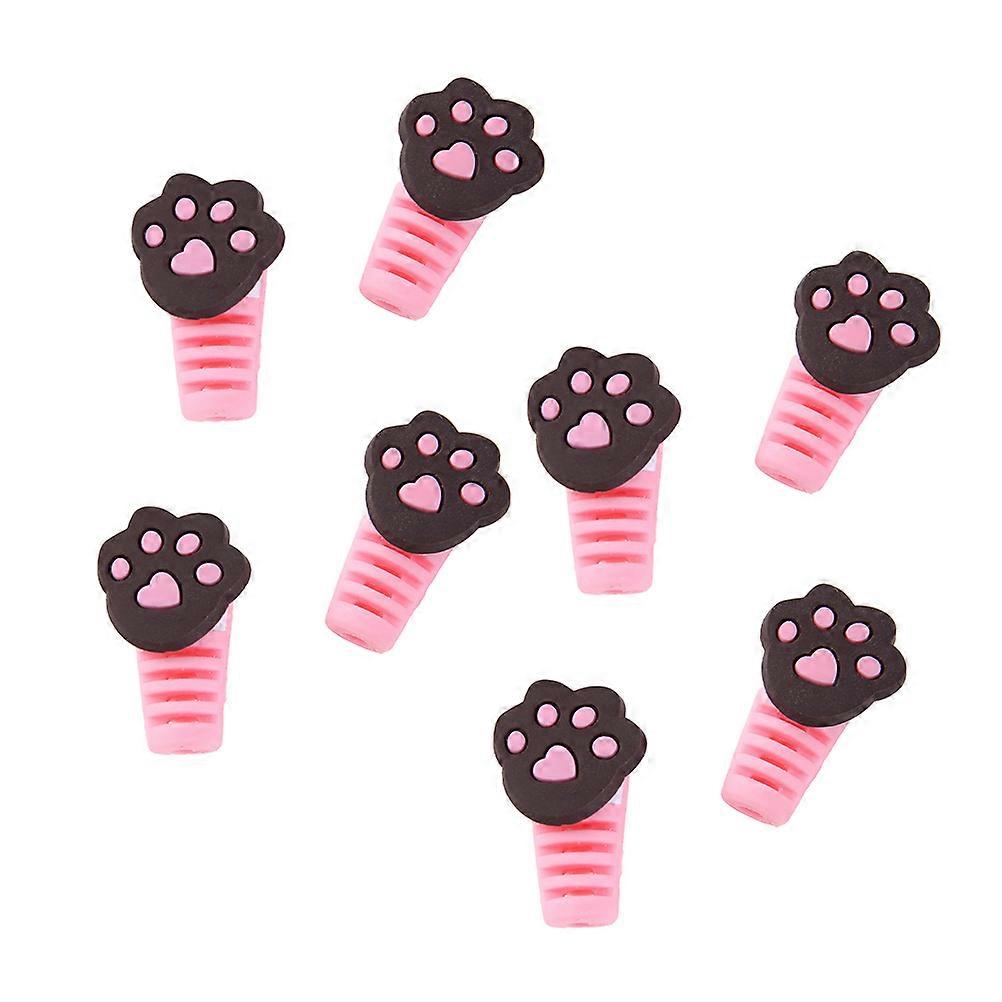 Cellphone Cable Cord Organizer Paw Shaped Cartoon Data Cable Storage 24Pcs