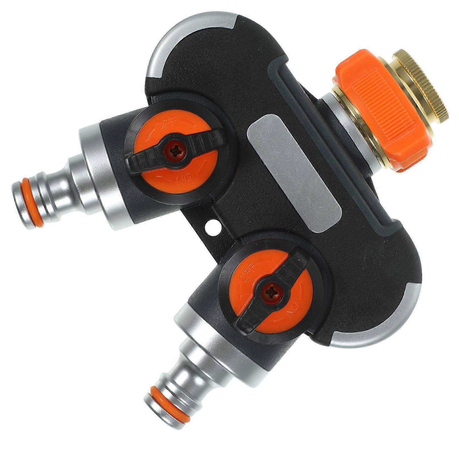 Double Hose Adapter 4Pcs Agricultural Faucet Splitter For Irrigation With Flow Control Function
