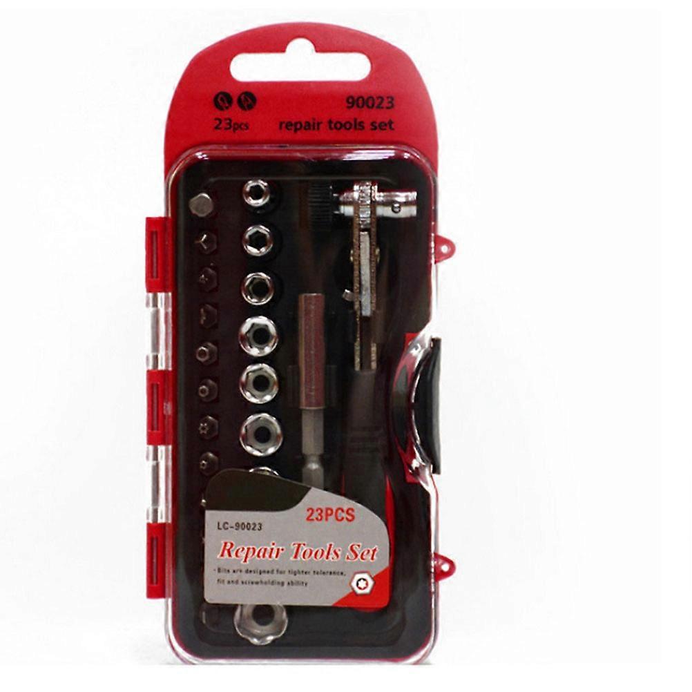 Repair Socket Set Ratchet Screwdriver Set 23Pcs with Extension Rod